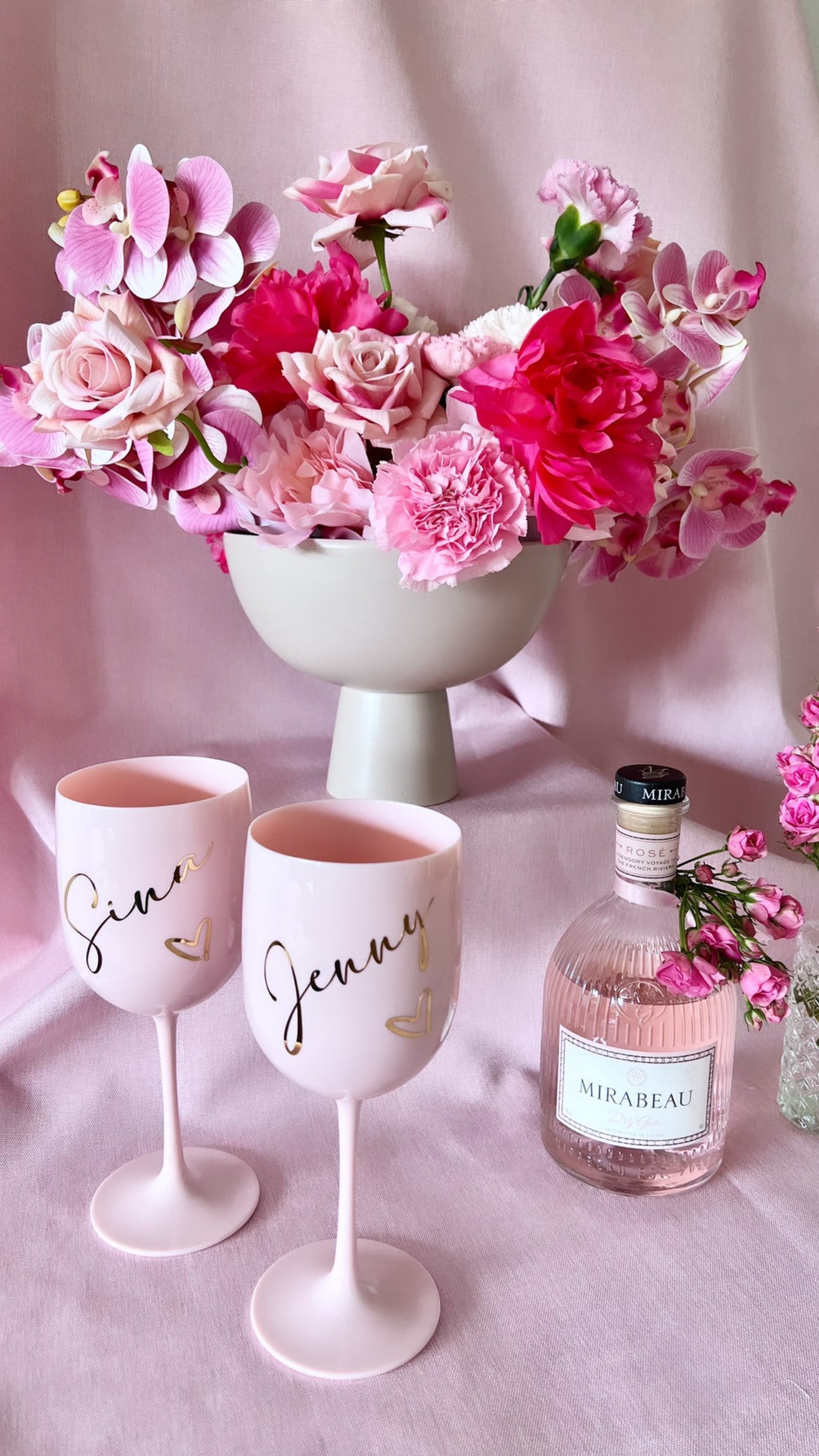 Weinkelch Kunststoff Rosa