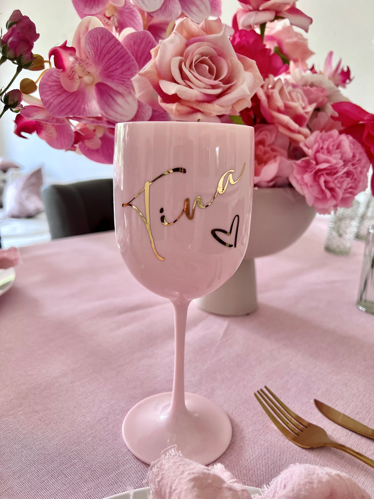 Weinkelch Kunststoff Rosa