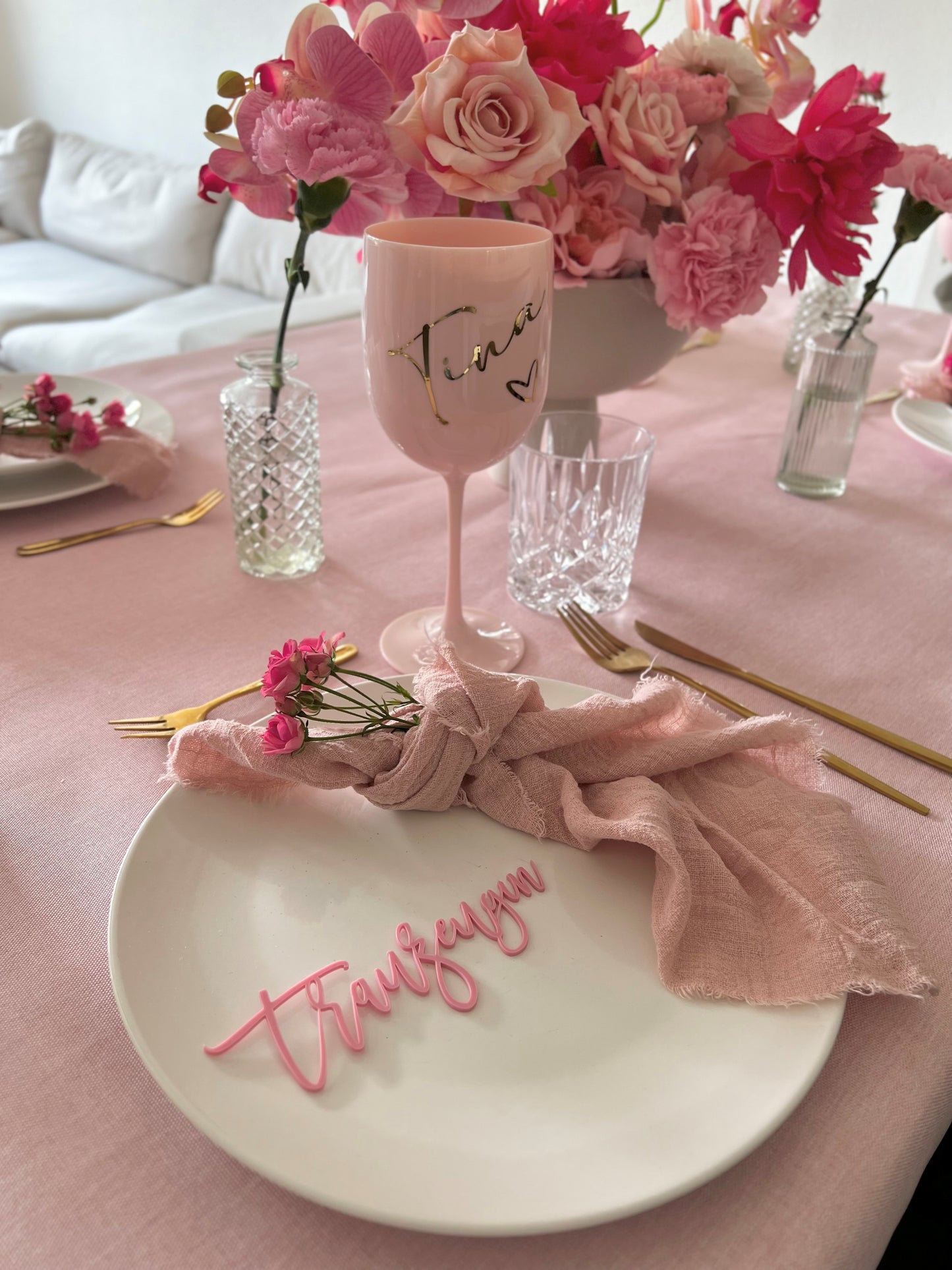 Weinkelch Kunststoff Rosa