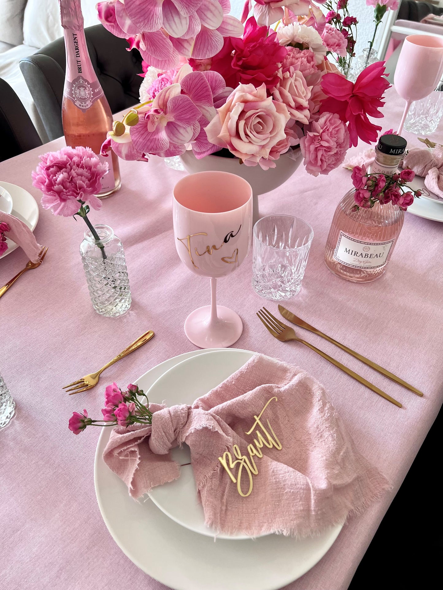 Weinkelch Kunststoff Rosa