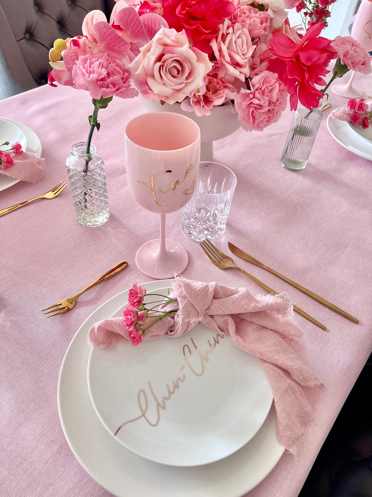 Weinkelch Kunststoff Rosa