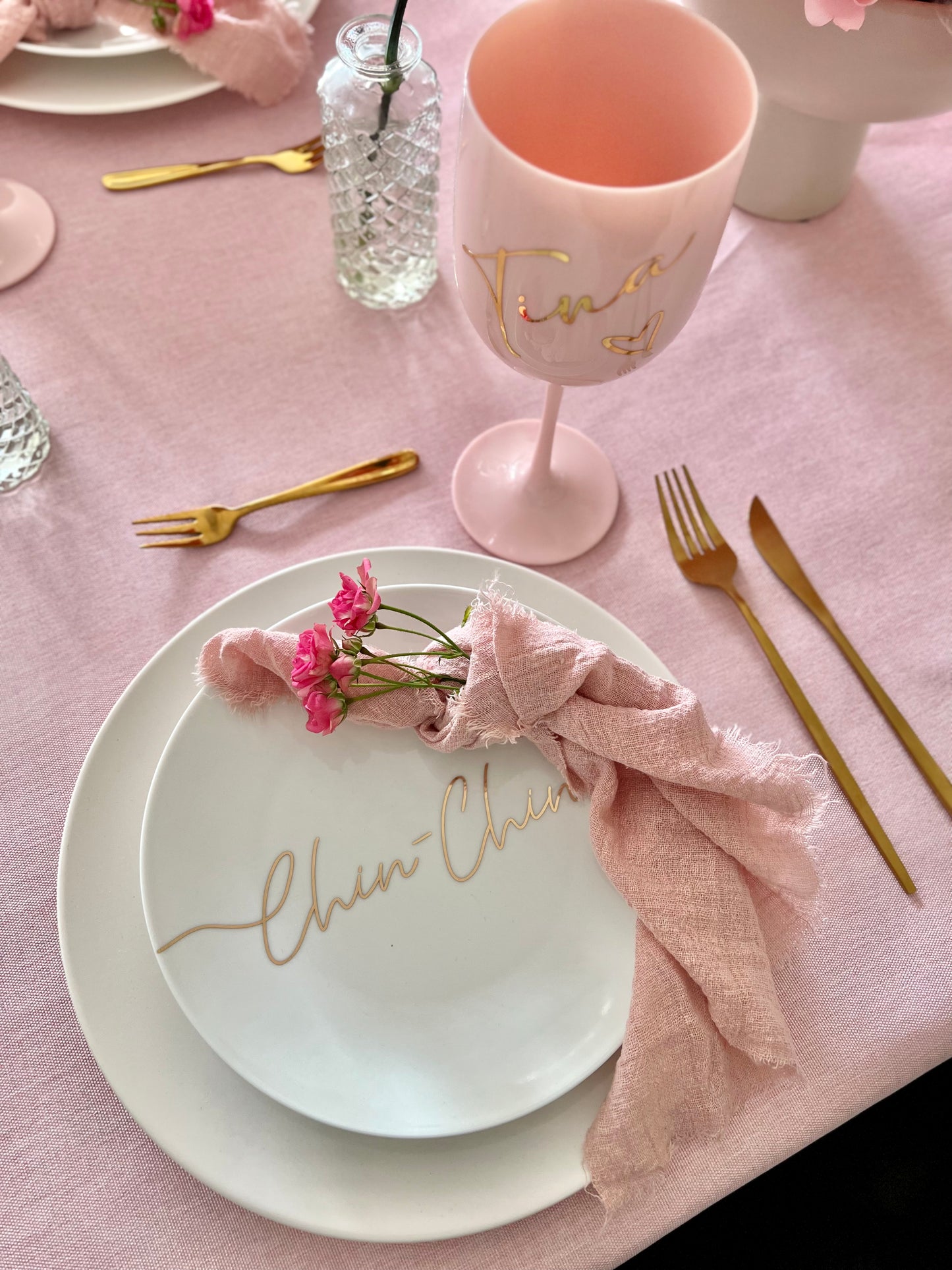 Weinkelch Kunststoff Rosa